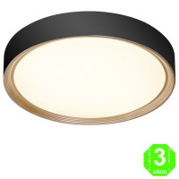 Plafón Lámpara Led CCT Cucks Negro Circular 60W Eco [AL8141LM]