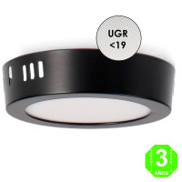 Plafón Led CCT Circular 6W Slim Eco Negro [AL5589LM]