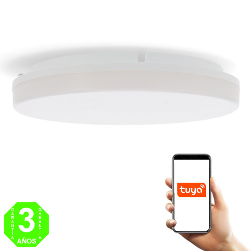 Plafón Led CCT SmartHome RainBow 24W IP54 Wifi App Eco [AL8230LM]