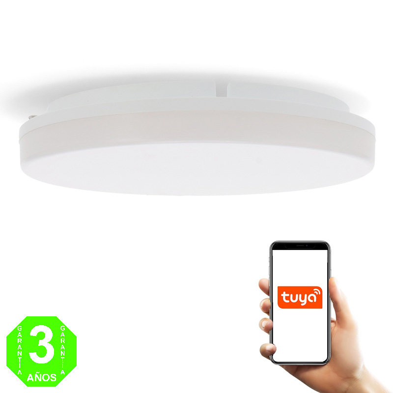 Plafón Led CCT SmartHome RainBow 24W IP54 Wifi App Eco [AL8230LM]