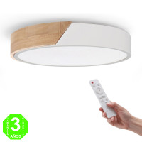 Plafón Led Circular Blanco Madera 24W Eco [AL8284LM]