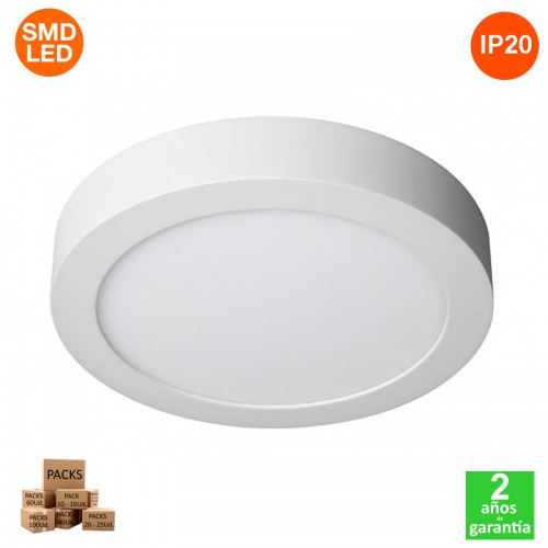 Plafón Led Slim Circular 25W 2500Lm IP20 Serie Eco Disponible en unidades y Pack