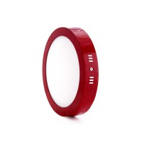 Plafón Led Circular 18W 1450Lm 30.000H Serie marco Color Rojo