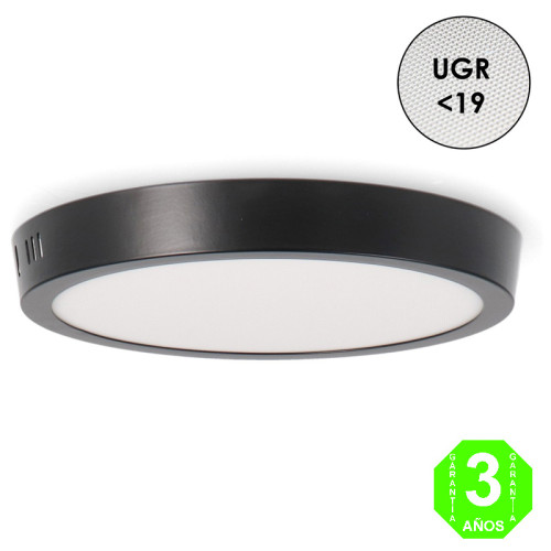 Foco Plafón Led CCT Circular Negro 20W [AL5591LM] 