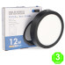 Foco Plafón Led CCT Circular Negro 12W [AL5590LM]