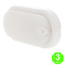 Plafón LED Oval Sensor Movimiento Sphere12W IP54 PIR [AL8215LM]