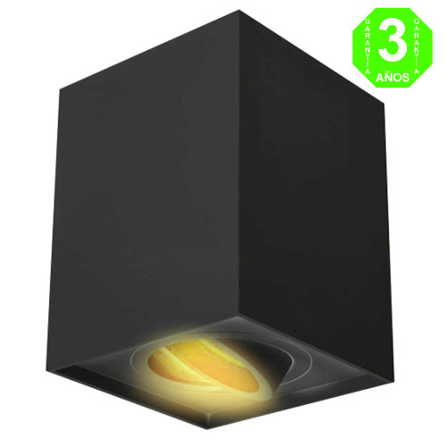 Plafón Aplique Basculante Cuadrado Negro [AL2057RU]