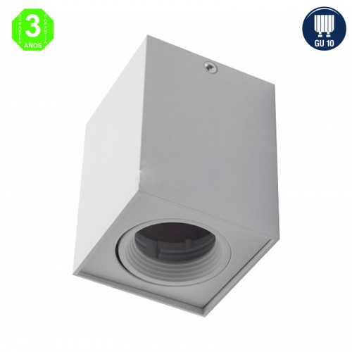 Plafón Aplique Berlín GU10 Cuadrado Blanco [ALLM4271]