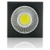 Foco Plafón Cuadrado Led COB 3W 270Lm Cuerpo Negro 