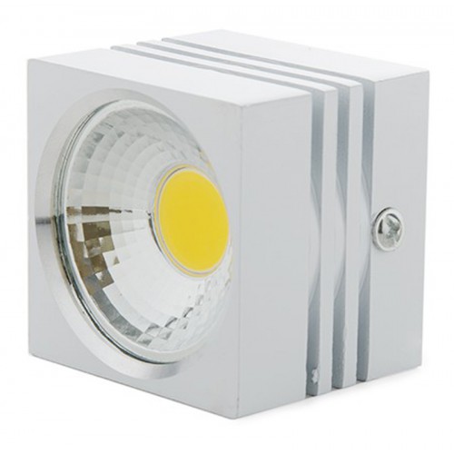 Foco Plafón Cuadrado Led COB 3W 270Lm Cuerpo Blanco decorado