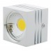 Foco Plafón Cuadrado Led COB 3W 270Lm Cuerpo Blanco decorado