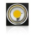 Foco Plafón Cuadrado Led COB 3W 270Lm Cuerpo Negro decorado