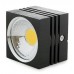 Foco Plafón Cuadrado Led COB 3W 270Lm Cuerpo Negro decorado