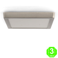 Plafón Led CCT Cuadrado Slim Níquel 25W ECO [AL5547LM]