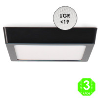 Foco Plafón Led CCT Cuadrado Negro 12W [AL5593LM]
