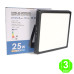 Plafón Led CCT Cuadrado Negro Slim 25W ECO [AL5595LM]
