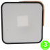 Plafón Led Cuadrado Negro Madera 24W Eco [AL8281LM]