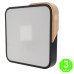 Plafón Led Cuadrado Negro Madera 24W Eco [AL8281LM]