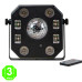 Proyector LED Multiefecto RGBW, LASER VERDE Y ROJO, UV DMX ESTROBO 60W [EFE011013AL]