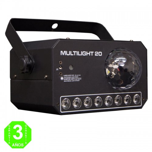 Proyector LED efectos RGBW MULTILIGHT LASER VERDE Y ROJO ESTROBO [EFE03002AL]