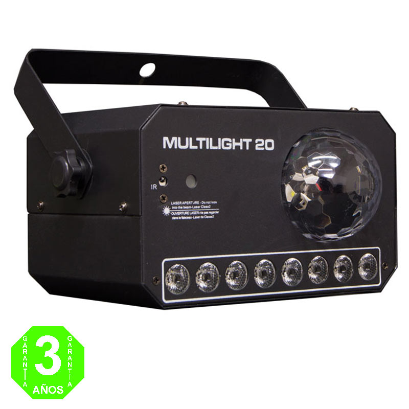 Proyector LED efectos RGBW MULTILIGHT LASER VERDE Y ROJO ESTROBO [EFE03002AL]
