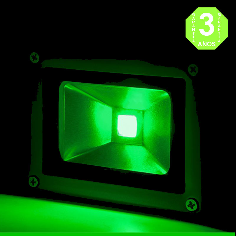 Foco Proyector LED Monocolor Verde 10W IP65 [BQFS11510-G]