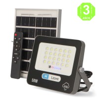 Foco Proyector LED SOLAR Milán 50W IP65 Sensor + Control Remoto + Panel [AL6501LM]