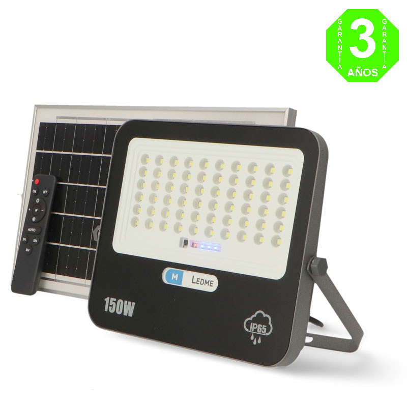 Foco Proyector LED SOLAR Milán 150W IP65 Sensor + Control Remoto + Panel [AL6505LM]