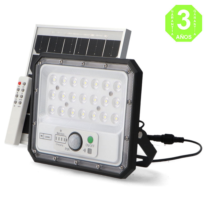 Foco Proyector LED SOLAR Aras 50W IP65 Sensor + Control Remoto + Panel [AL6597LM]