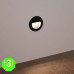 Baliza LED Empotrable Pared Circular Interior-Exterior 1,2W IP54 Lyon [AL101694E]