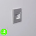 Baliza LED Empotrable Gris Pared Cuadrada 1.5W Rand [AL466E]