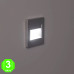 Baliza LED Empotrable Gris Pared Cuadrada 1.5W Rand [AL466E]
