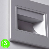 Baliza LED Empotrable Gris Pared Cuadrada 1.5W Rand [AL466E]