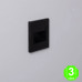 Baliza LED Empotrable Black Pared Cuadrada 1.5W Rand [AL467E]