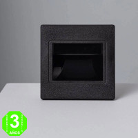 Baliza LED Empotrable Black Pared Cuadrada 1.5W Rand [AL467E]