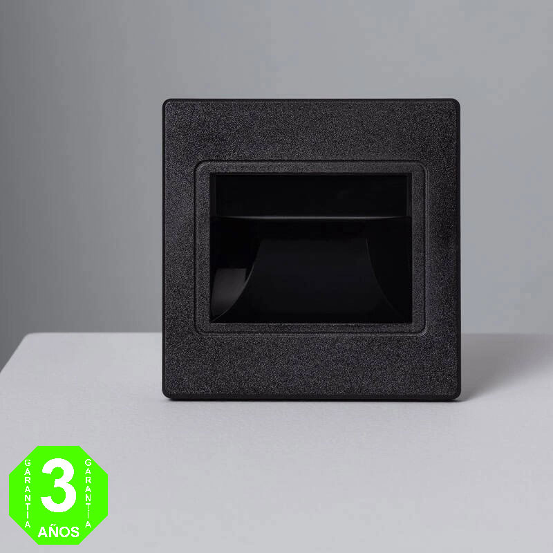 Baliza LED Empotrable Black Pared Cuadrada 1.5W Rand [AL467E]