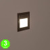 Baliza LED Empotrable Acero Inox Pared Cuadrada 1.5W Larr [AL471E]
