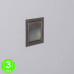 Baliza LED Empotrable Acero Inox Pared Cuadrada 1.5W Larr [AL471E]