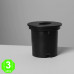 Baliza LED Empotrable Pared Circular 1W Adan Black [AL86023E]