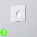 Baliza LED Empotrable Pared Cuadrada 1W Adan Blanco [AL86029E]