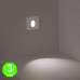 Baliza LED Empotrable Pared Cuadrada 1W Adan Blanco [AL86029E]