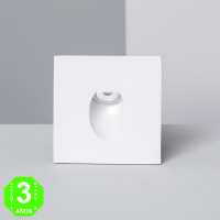 Baliza LED Empotrable Pared Cuadrada 1W Adan Blanco [AL86029E]