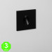 Baliza LED Empotrable Pared Cuadrada 1W Adan Black [AL86035E]